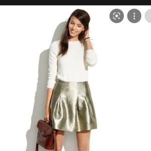 NWT - Madewell - gold mini skirt size 2 -
